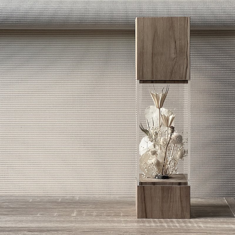 Teak wood vase with preserved flowers. - 擺飾/家飾品 - 木頭 