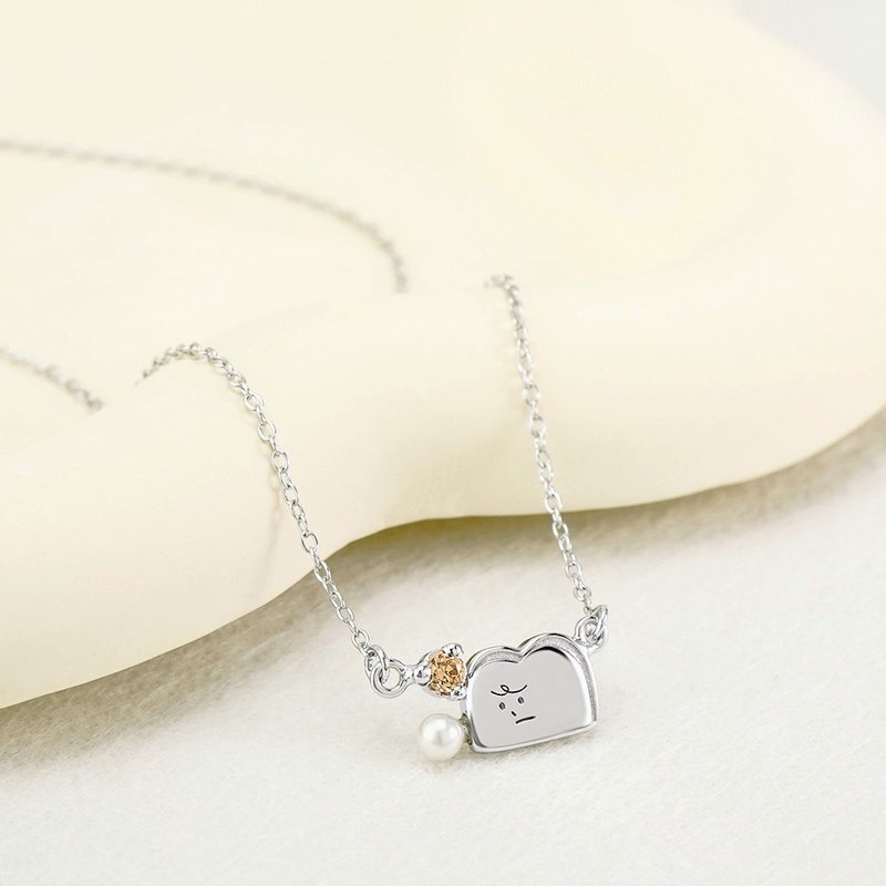 THE BUTTERS Classic Series - Butter Family Classic Sterling Silver Necklace - Mr. Toast - Necklaces - Sterling Silver Silver