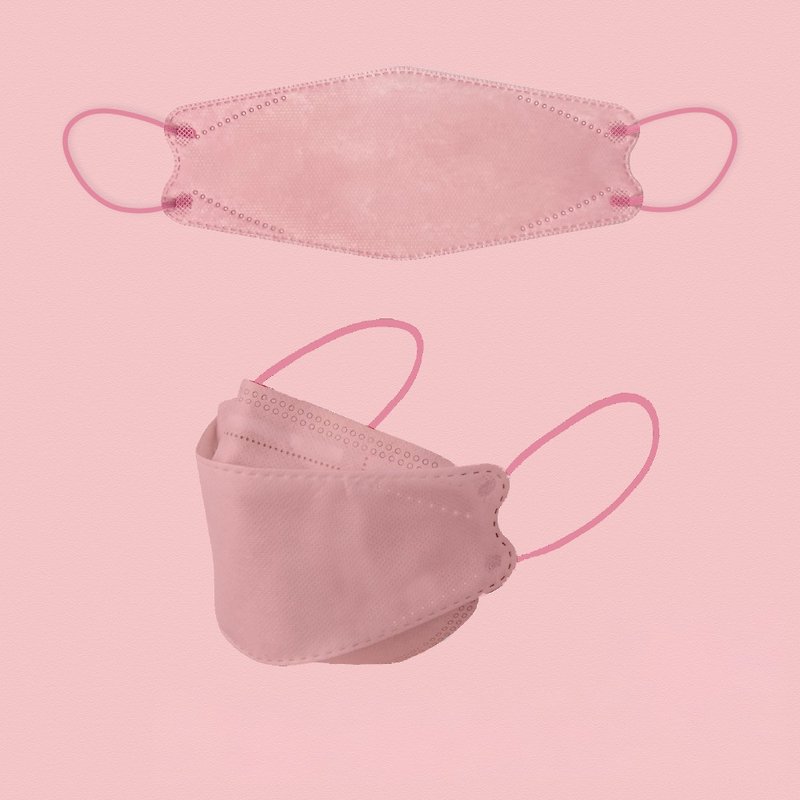其他人造纖維 口罩/口罩收納套 粉紅色 - 台灣製 4D立體醫療口罩(10入) 成人 珊瑚粉 l THG兆鼎生醫