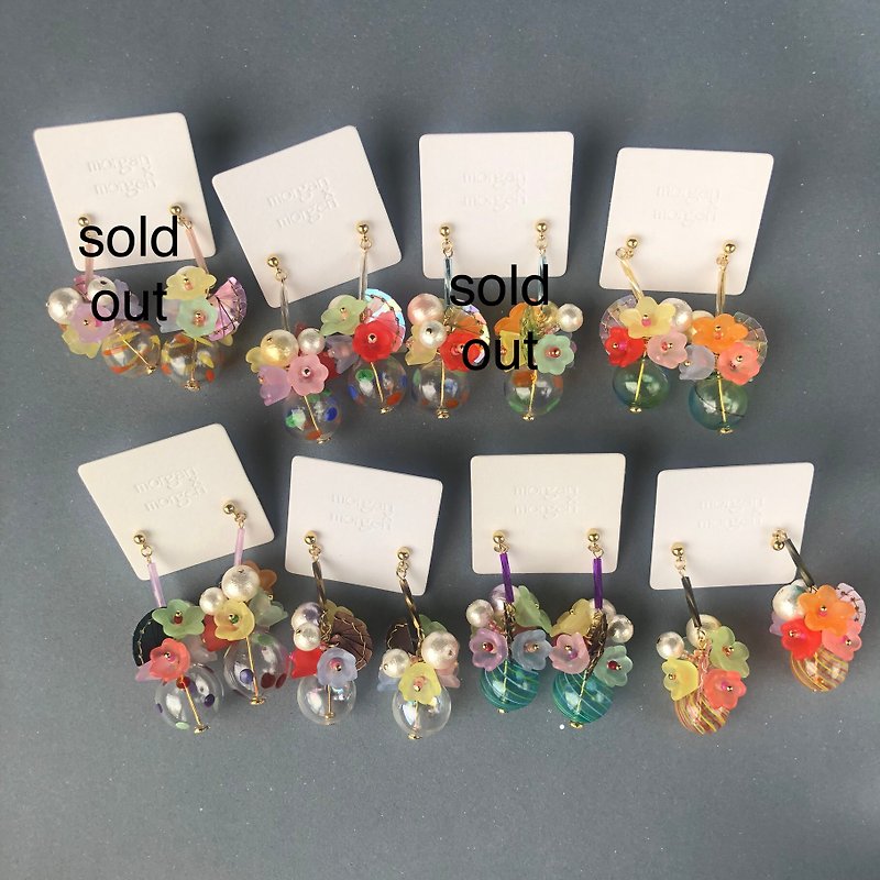 vase bubble ball - Earrings & Clip-ons - Plastic Multicolor