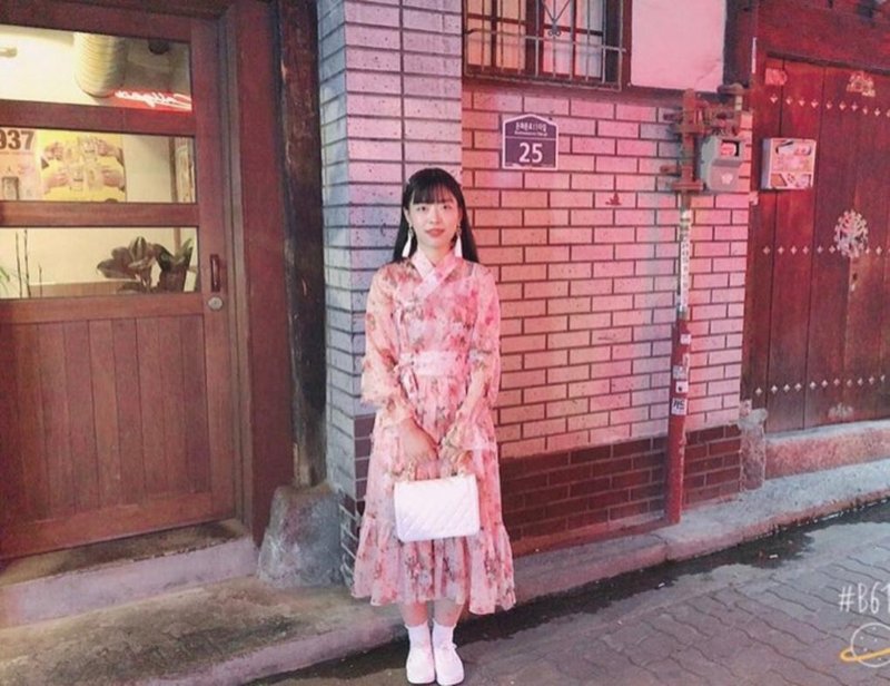 【優惠 】心跳事 │韓風 粉紅少女│生活韓服 - 洋裝/連身裙 - 聚酯纖維 粉紅色