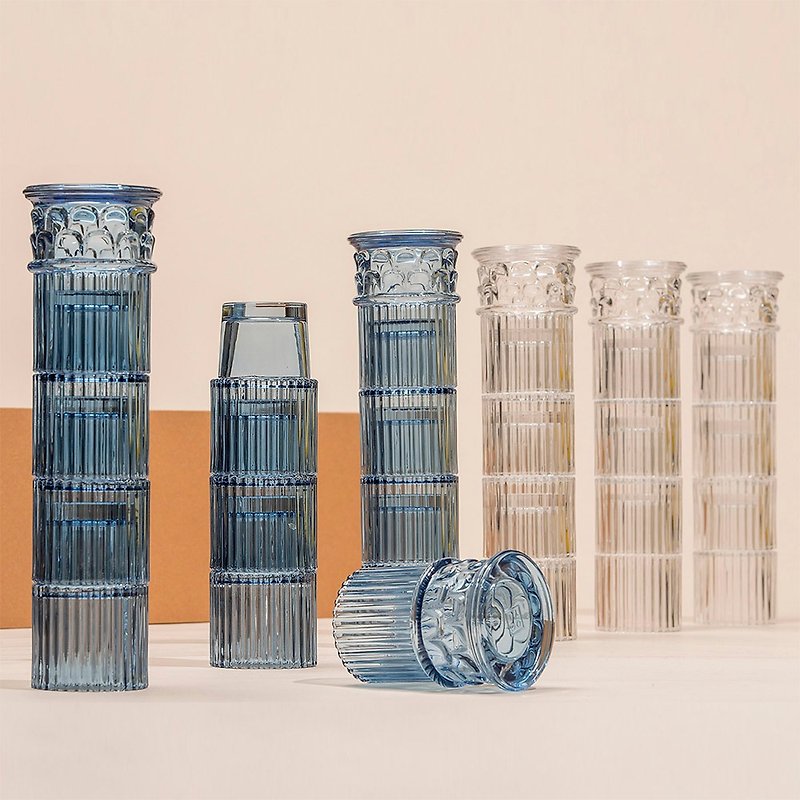 DOIY Roman column glass - Cups - Glass Multicolor