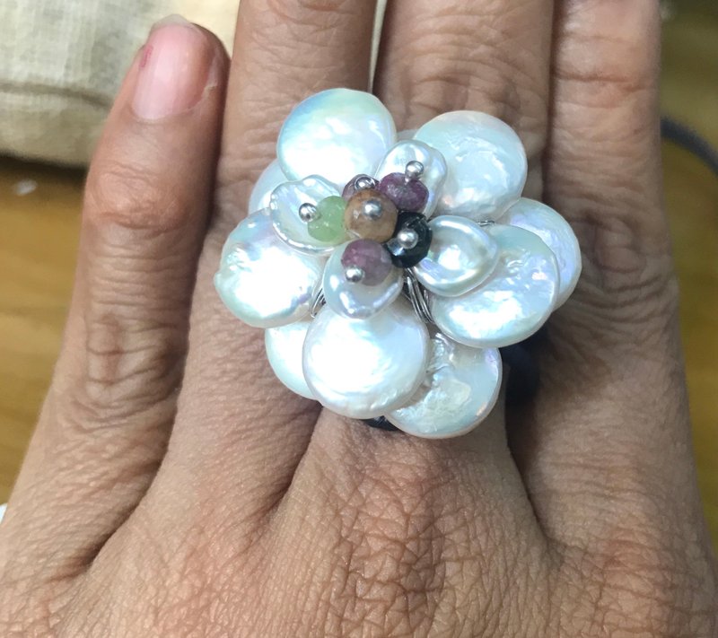 Camille ring - General Rings - Pearl White