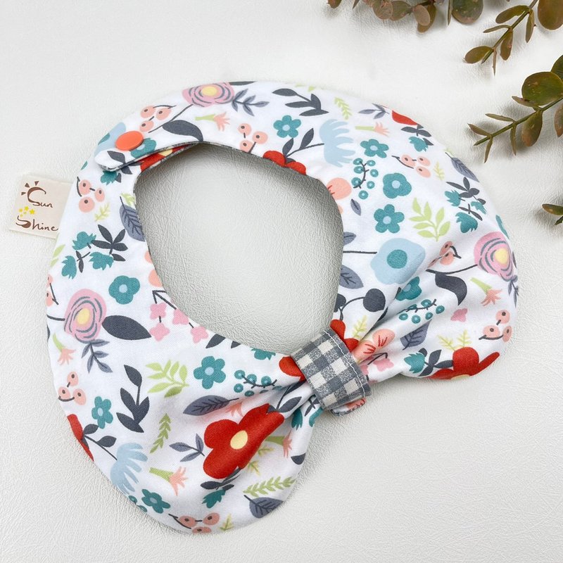 Spot - butterfly pacifier pocket/flower series/safflower- bib/ bib/ drool shoulder - Bibs - Cotton & Hemp 