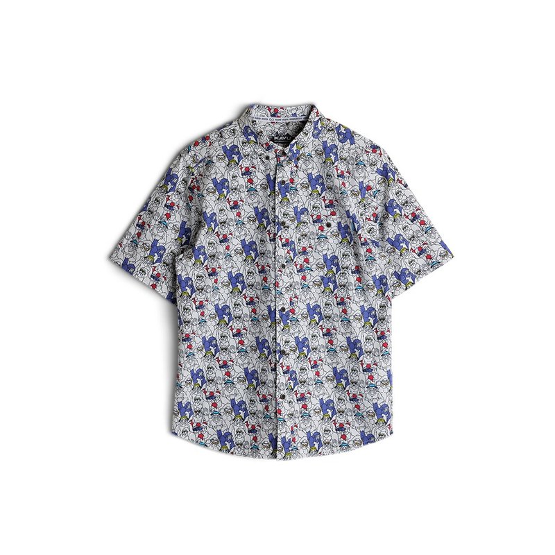 【KAVU】Juan 舒適棉短袖休閒襯衫 男款 大腳怪夏到 #5038 - 男襯衫/休閒襯衫 - 棉．麻 多色