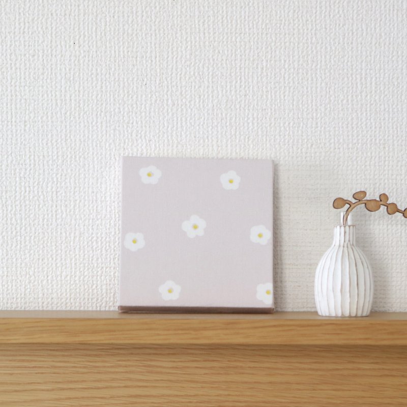 12x12cm Fabric Panel [Petit Flower Light Pink] - Wall Décor - Cotton & Hemp Pink