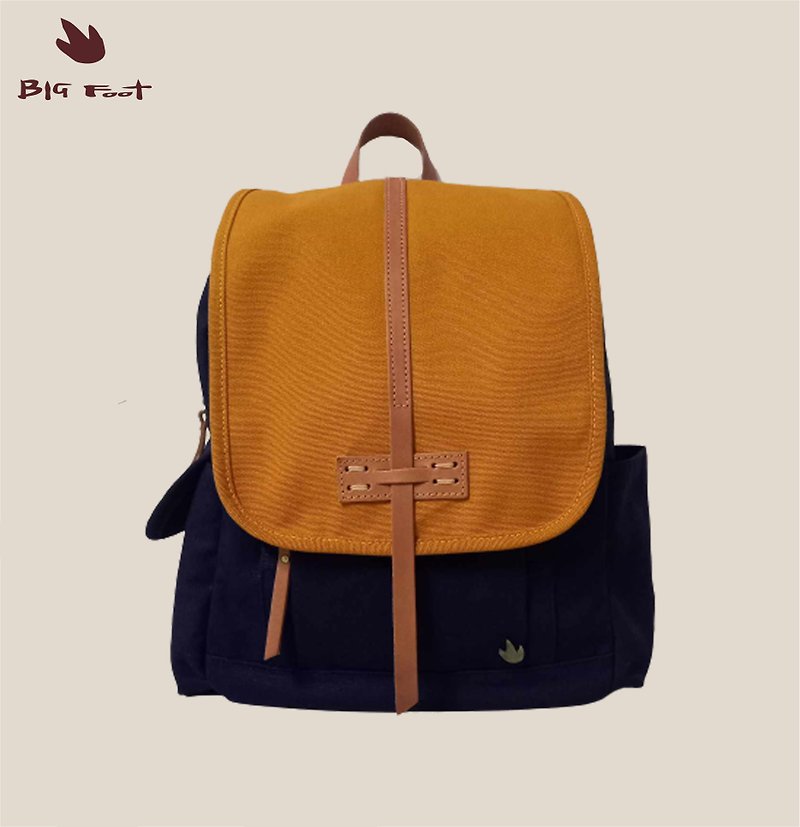 Jolly Backpack M Navy/yellow - 後背包/書包 - 其他材質 