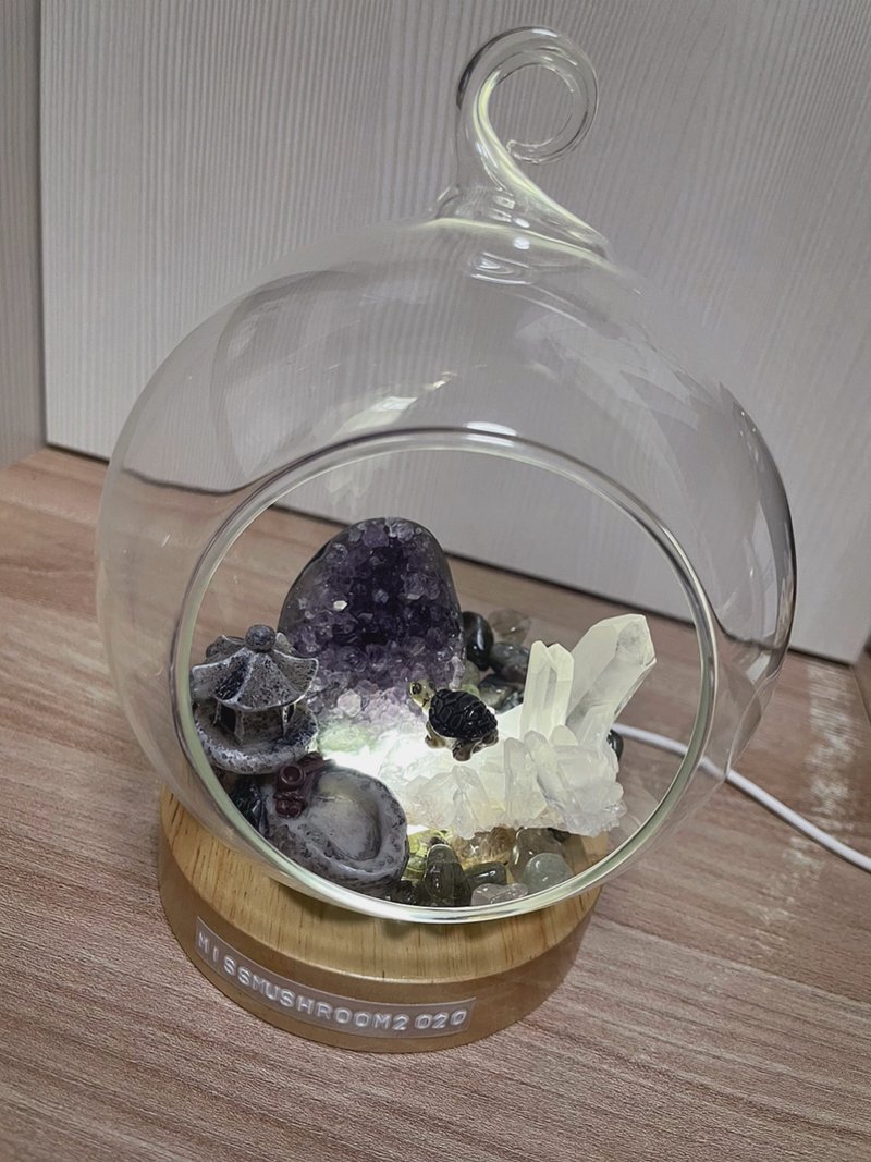 訂製 | 太空玻璃屋日式小財燈 | 水晶 | 居家燈飾 - 擺飾/家飾品 - 水晶 紫色