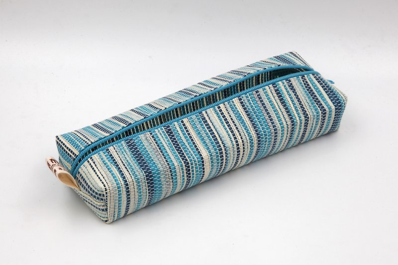 [Paper cloth home] pencil case, stationery bag (corrugated blue) - กล่องดินสอ/ถุงดินสอ - กระดาษ สีน้ำเงิน