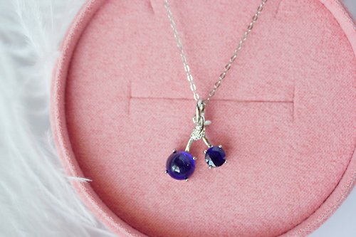 roseandmarry Natural Blue Sapphire Necklace and Pendant Silver925
