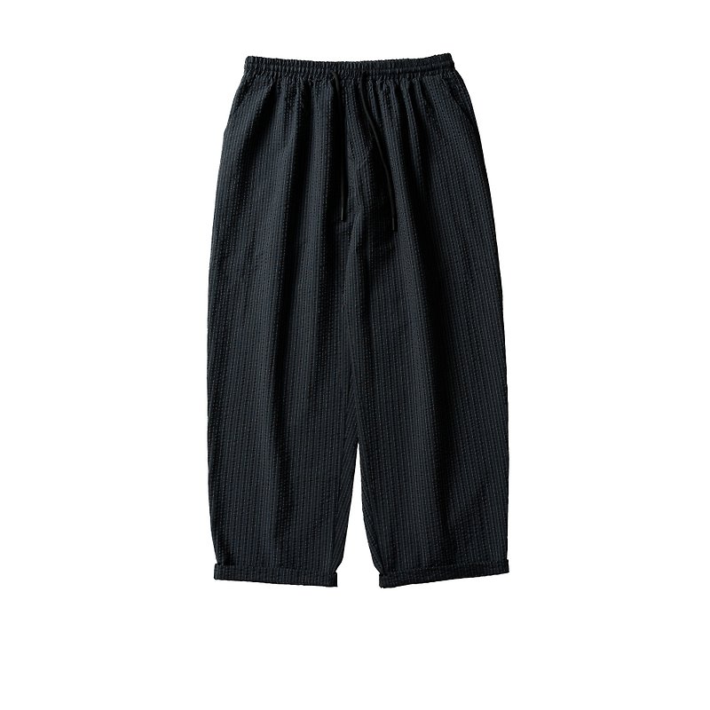 [Shenhai patterns with cicada wings] Original Japanese summer loose seersucker wide pants - Men's Pants - Cotton & Hemp 