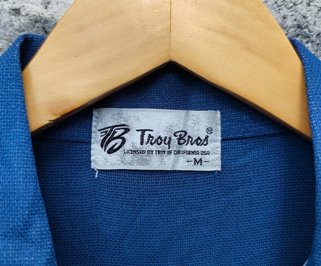 Vintage Troy Bros Native Mind Embroidered Casual Shirt