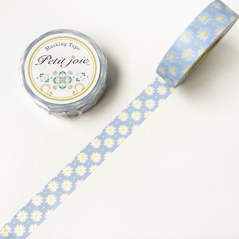 NICHIBAN Petit Joie Masking Tape and paper tape [Daisy (PJMT-15S023)] - Washi Tape - Paper Blue