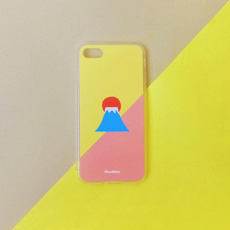 Fuji mountain-Sunset phone case - Phone Cases - Plastic Pink