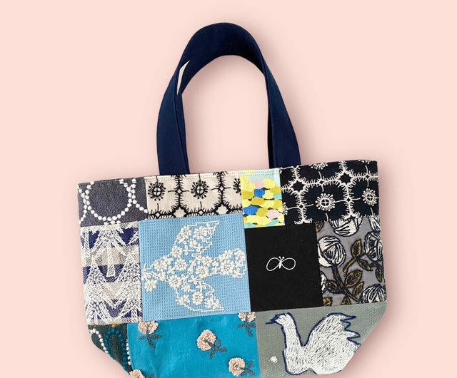 ミナペルホネン ハンドメイド トートバッグ バッグ ショルダーバッグ パッチ ミナペルホネン】ショルダーハンドトートバッグハンドメイドパッチ