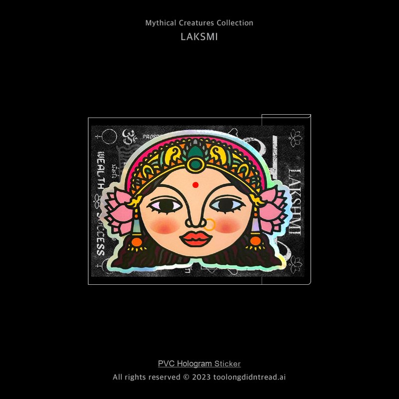 สติกเกอร์พระแม่ลักษมี : Mythical Creatures - Goddess Laksmi Sticker - สติกเกอร์ - พลาสติก 