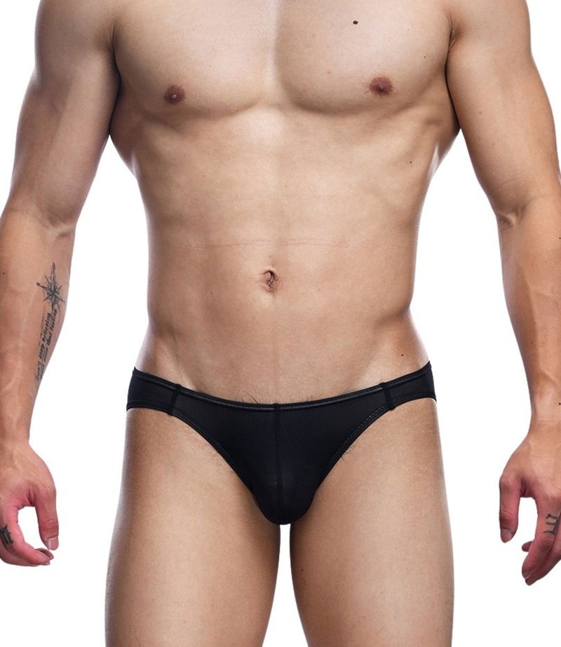 (7色)Elusive Silky神秘地帶 半透視裸感輕薄比基尼三角內褲-黑色 - 男內衣褲 - 尼龍 黑色