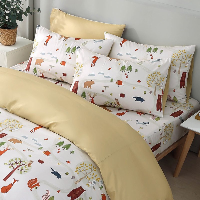 Hongyu 100% American cotton thin quilt cover/dual-purpose quilt cover Hulu Forest Rice - เครื่องนอน - ผ้าฝ้าย/ผ้าลินิน ขาว