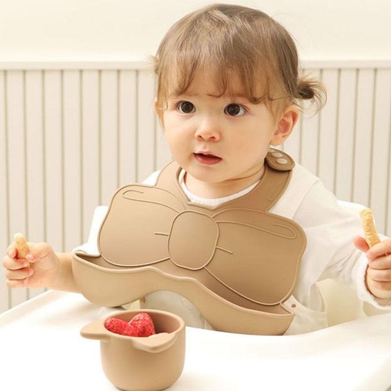 【Korea ROCOU】Non-staple food bib - ผ้ากันเปื้อน - ซิลิคอน 