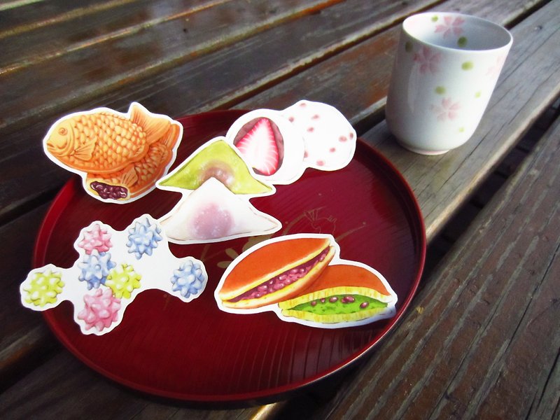 Japanese dim sum sticker - สติกเกอร์ - กระดาษ หลากหลายสี