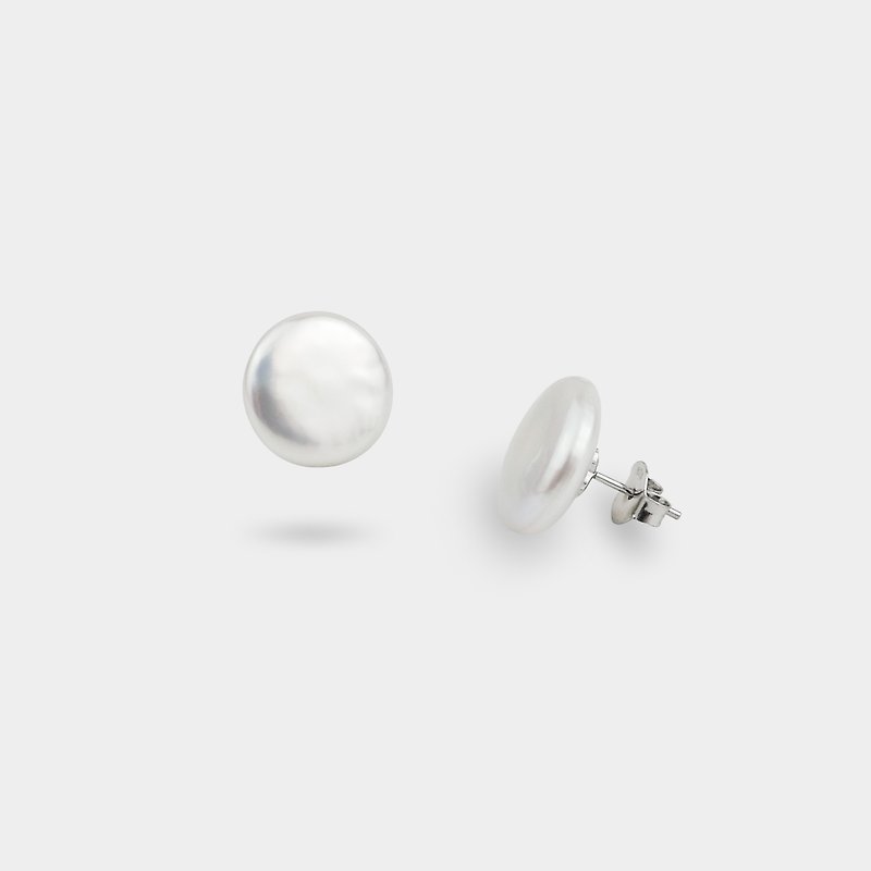 CONNIE pearl earrings - ต่างหู - ไข่มุก สีเงิน