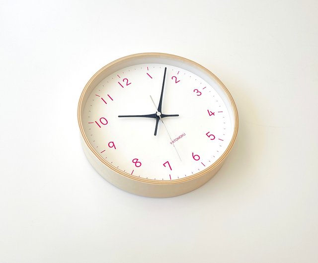 KATOMOKU PLYWOOD WALL CLOCK 13 KM-84NRC ナチュラル 電波時計 連続 ...