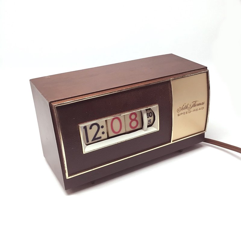 Seth Thomas Speed Read 古董插電時鐘  - 時鐘/鬧鐘 - 塑膠 咖啡色