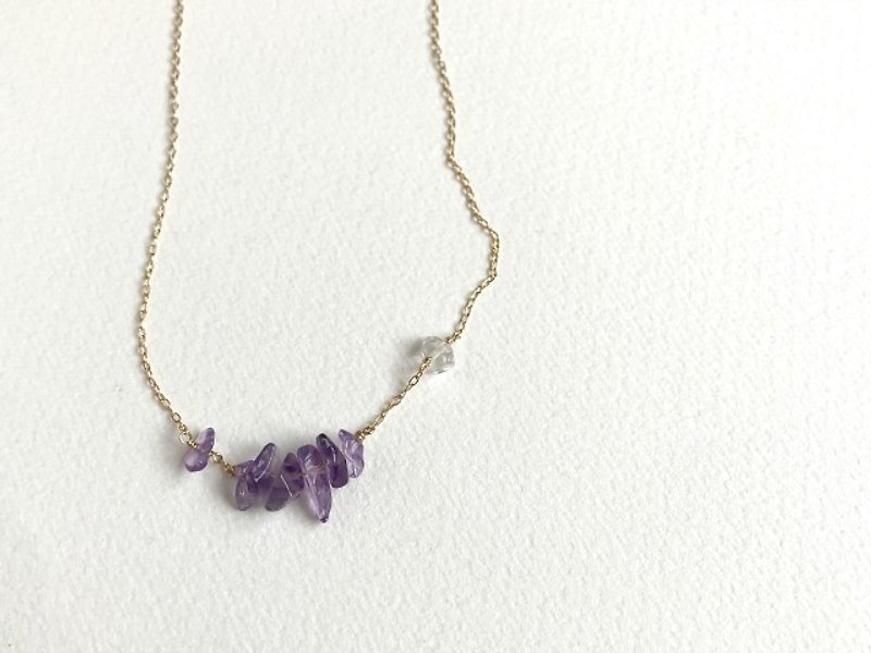 ℉（necklace） - Necklaces - Gemstone Purple