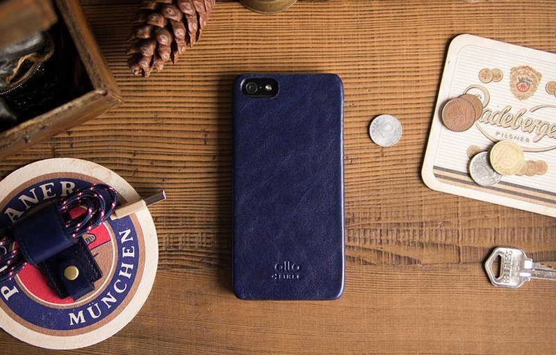 alto iPhone 5/5S/SE 真皮手機殼背蓋 Original - 海軍藍 - 手機殼/手機套 - 真皮 藍色
