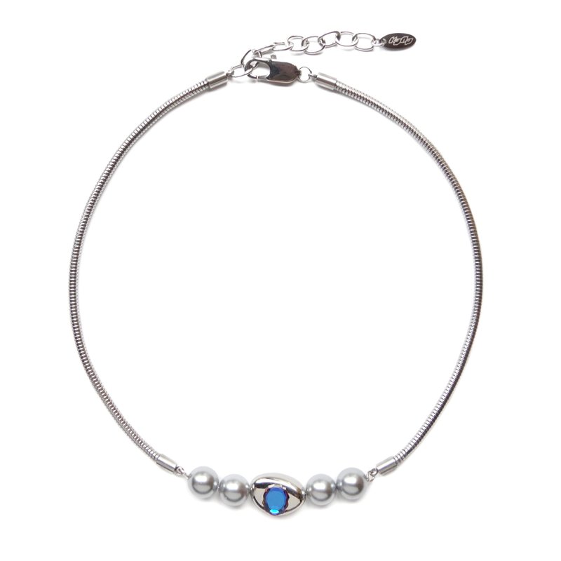 KDNP Magic Mirror Necklace_Royalblue - 項鍊 - 不鏽鋼 藍色