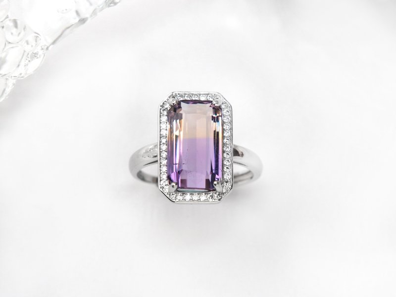 Caixia | Ametrine/925 Sterling Silver | Natural Gemstone Ring - แหวนทั่วไป - คริสตัล สีม่วง