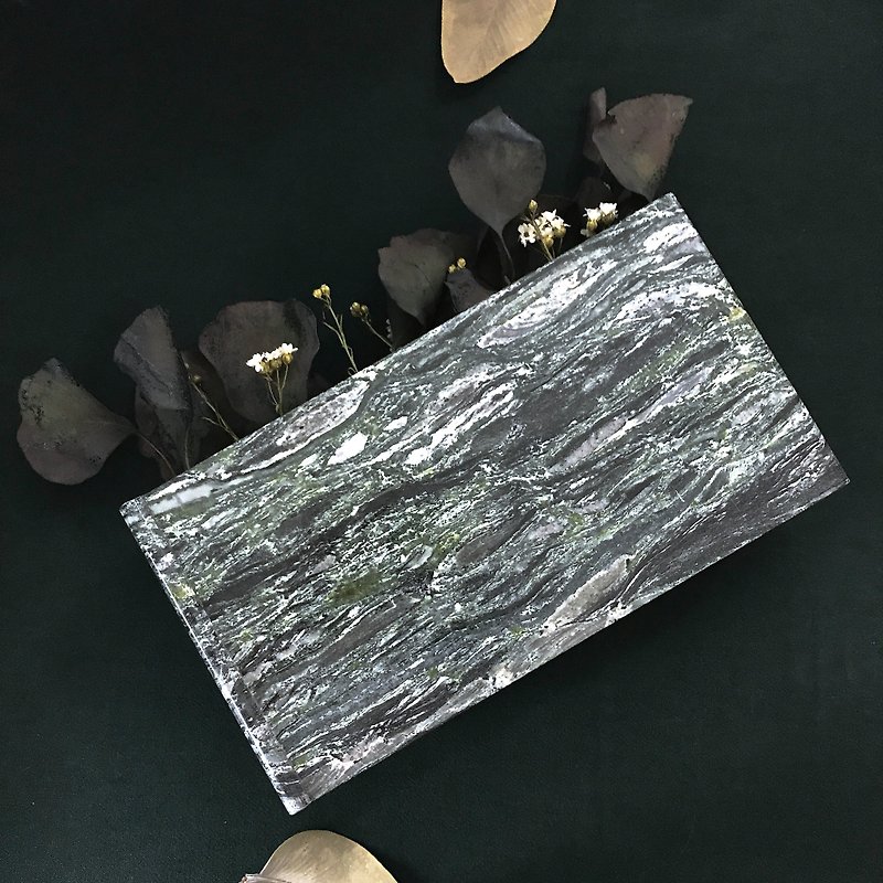 [Forest wood stone color] marble flower large rectangular home decoration - ตกแต่งต้นไม้ - หิน สีเขียว