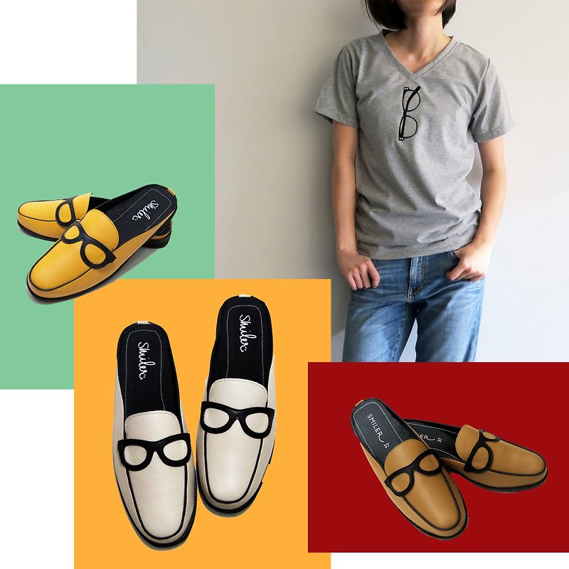 LUCKY BAG - Glasses sandals and T-shirt - รองเท้าลำลองผู้หญิง - วัสดุอื่นๆ 
