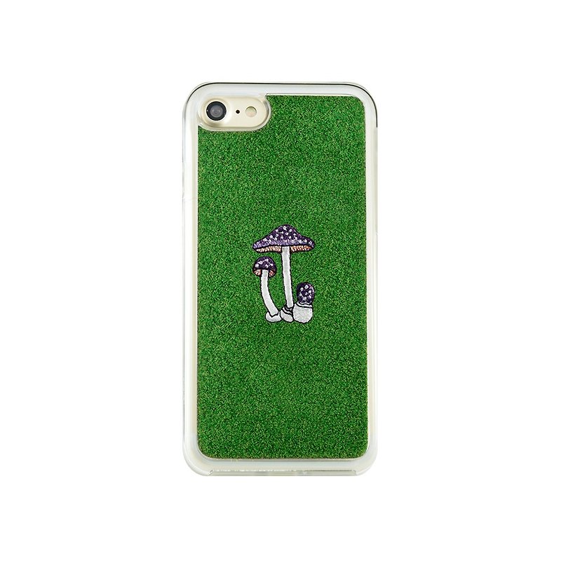[iPhone7 Case] Shibaful -Mill Ends Park Kyototo Kinoko Purple- for iPhone 7 - Phone Cases - Other Materials Green