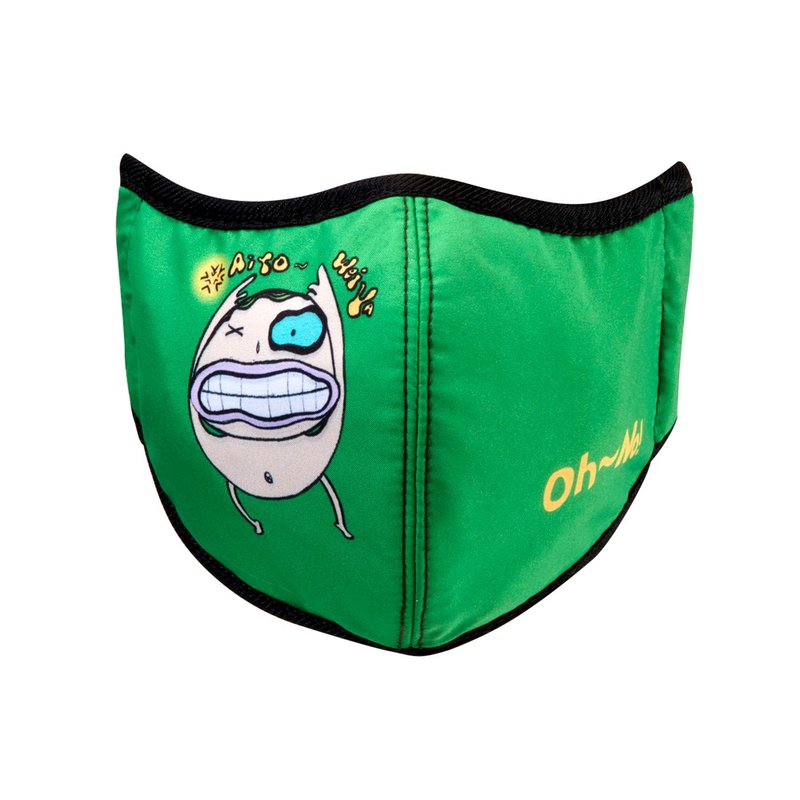 Antibacterial fiber, washable, breathable Double-layer cloth mask_Buddy Green - Face Masks - Other Materials 