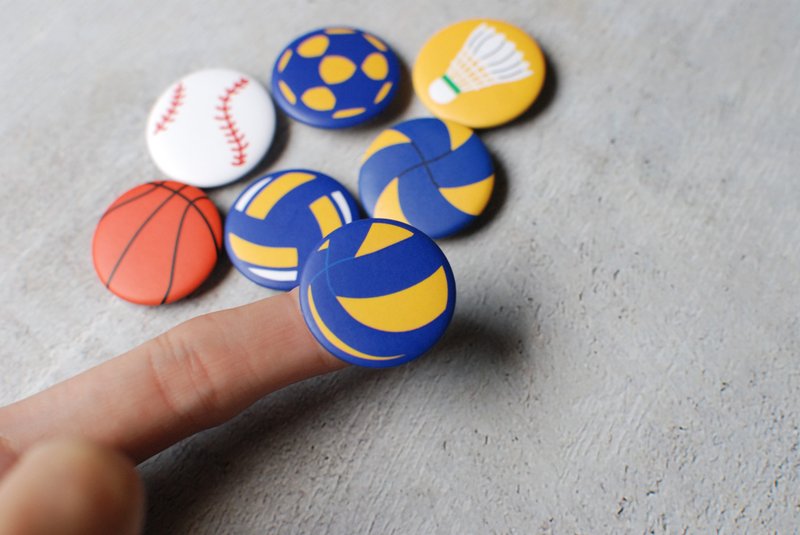 Mini ball badge/badge pin/2.5cm/optional three into 50 - Badges & Pins - Other Materials Multicolor