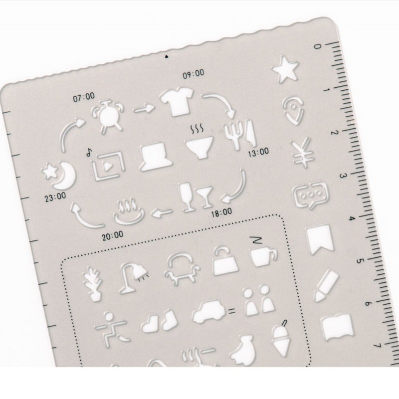 IROHA PUBLISHING SUNNY 圖形尺-放鬆時光 - 其他書寫用具 - 塑膠 多色