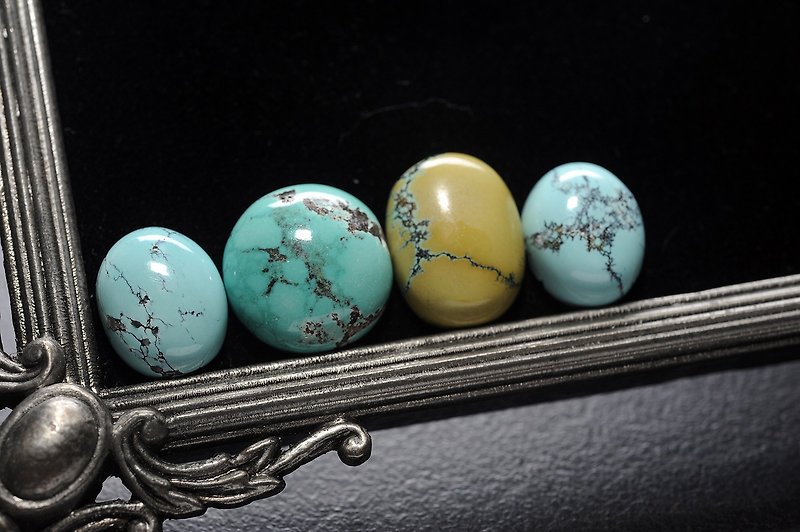 Turquoise (4 pieces) ore/crystal/DIY/good luck/lucky/anti-villain - Metalsmithing/Accessories - Semi-Precious Stones 