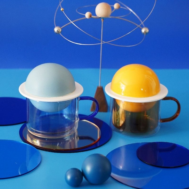 Sky Blue Planet Mug - Cups - Glass Blue
