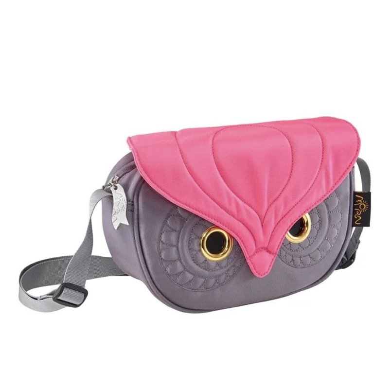 Morn Creations Genuine Owl Dual-Purpose Bag - Pink Gray - Other - Other Materials Gray