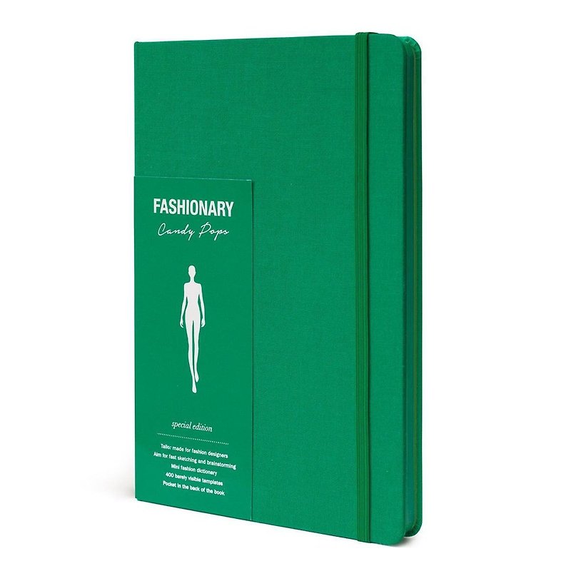 FASHIONARY hand-painted book/ female version/ A5/ green - Notebooks & Journals - Paper 