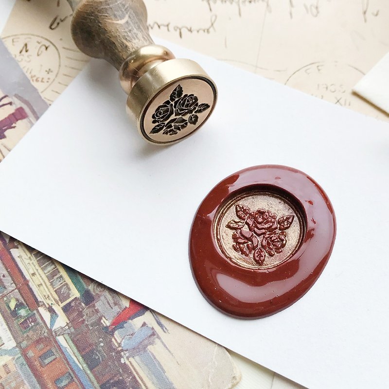 Sealing Wax Medal Gift Box | Rose Bouquet - Stamps & Stamp Pads - Other Metals Gold
