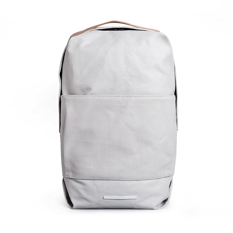 RAWROW | Canvas series-13 inch fashion backpack (back / portable) - rice gray-RBP280GY - กระเป๋าเป้สะพายหลัง - กระดาษ สีเทา