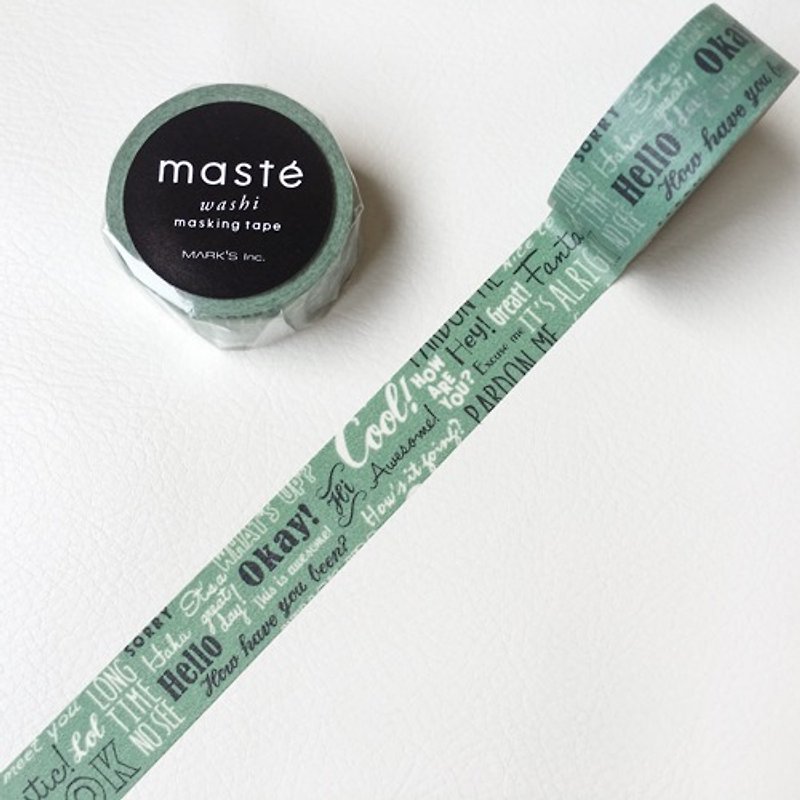 maste and paper tape Multi Amazing Life Series [Greetings (MST-MKT161-C)] - Washi Tape - Paper Green