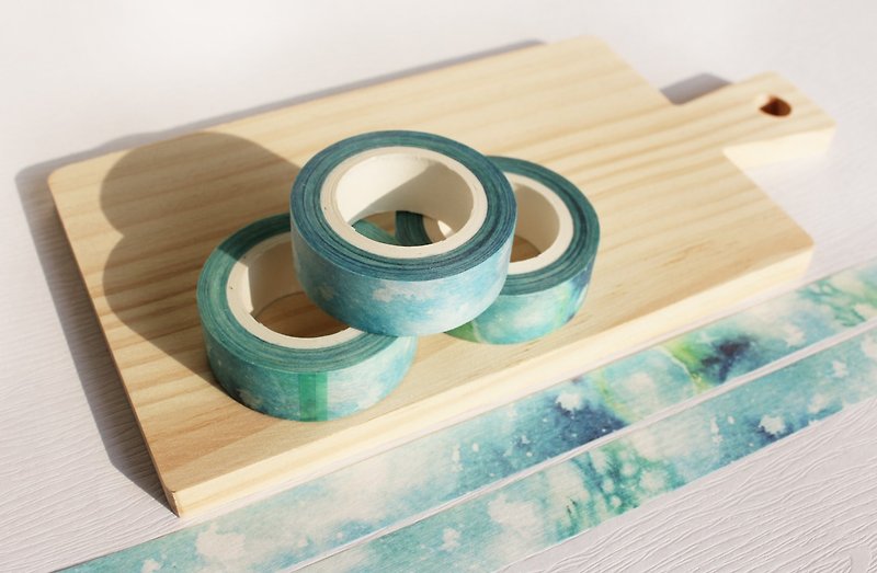 紙テープのビッグブルームーン - マスキングテープ - 紙 ブルー