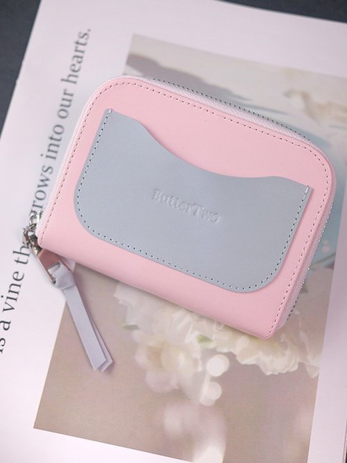 ButterTwo 奶油兔 【開運錢包】【客製刻字】少女系。真皮短夾/皮夾/錢包/零錢包