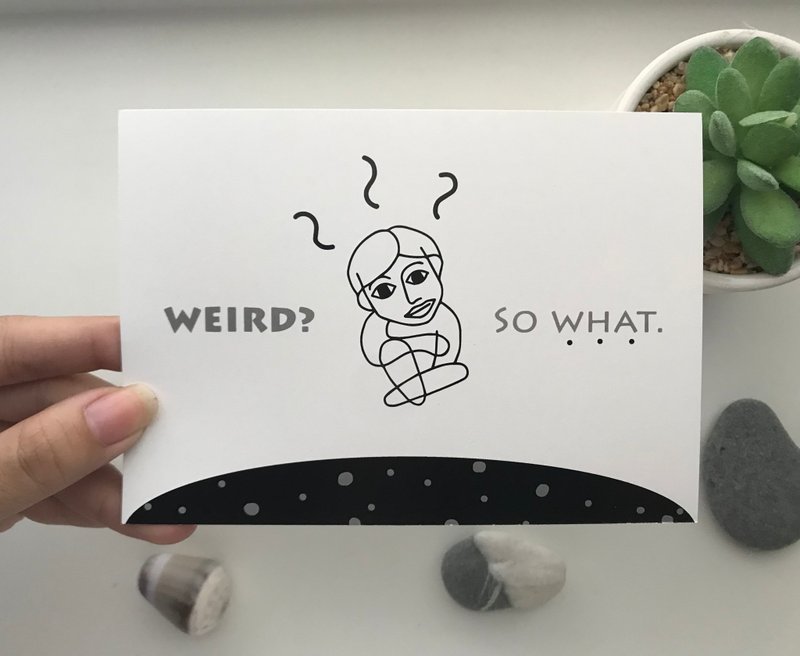 The Boy- Weird? So what Postcard - Cards & Postcards - Paper White