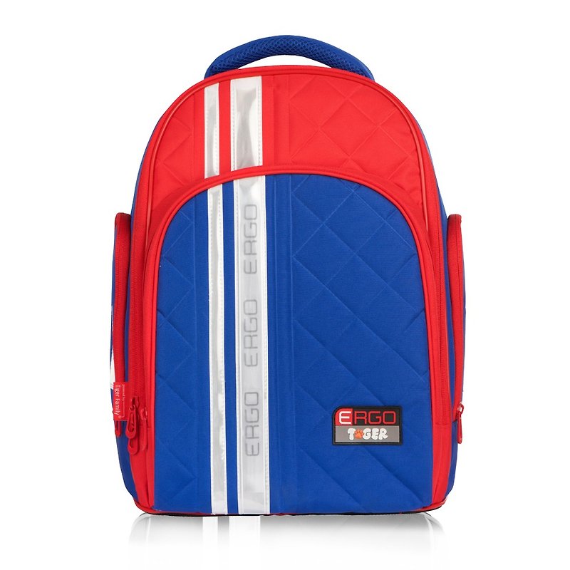 TigerFamily彩虹超輕量護脊書包+文具袋+鉛筆盒-道奇藍 - 背囊/背包 - 紙 藍色