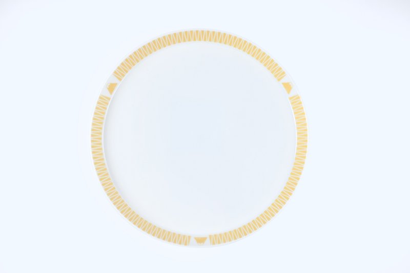 Mt.FUJI motif Plate(L)  Gold - จานและถาด - ดินเผา สีทอง