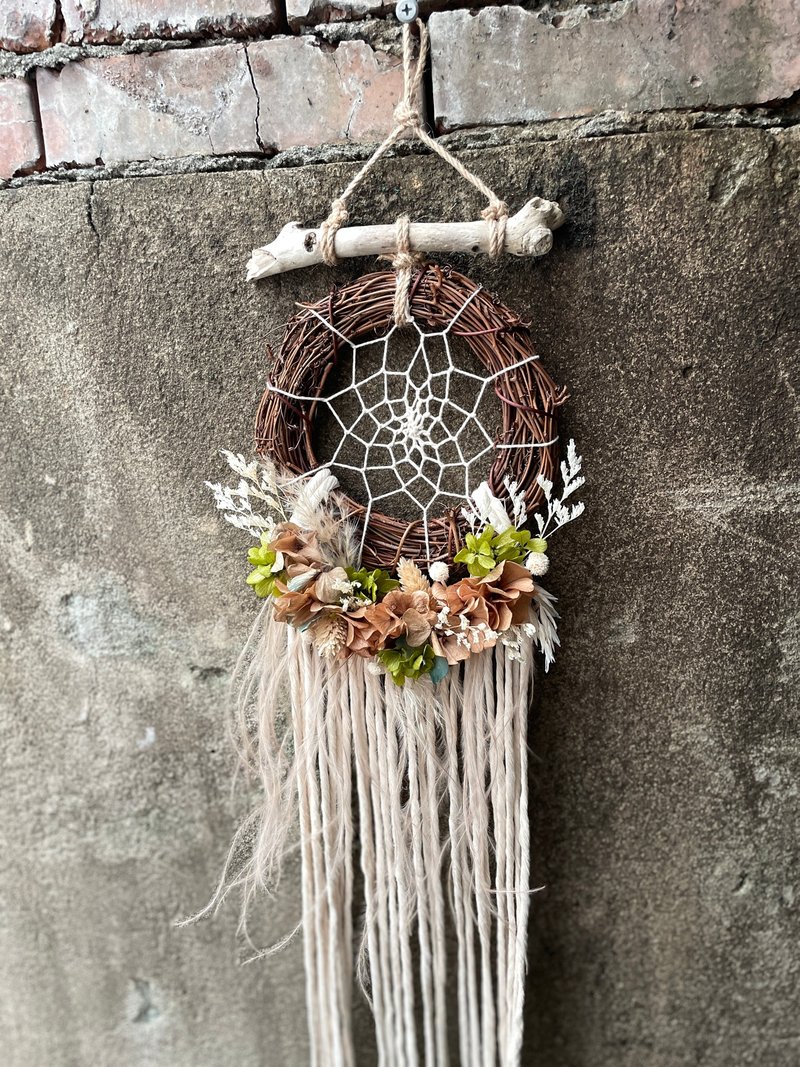 Macrame dreamcatcher/Good drame/ - ของวางตกแต่ง - ผ้าฝ้าย/ผ้าลินิน 